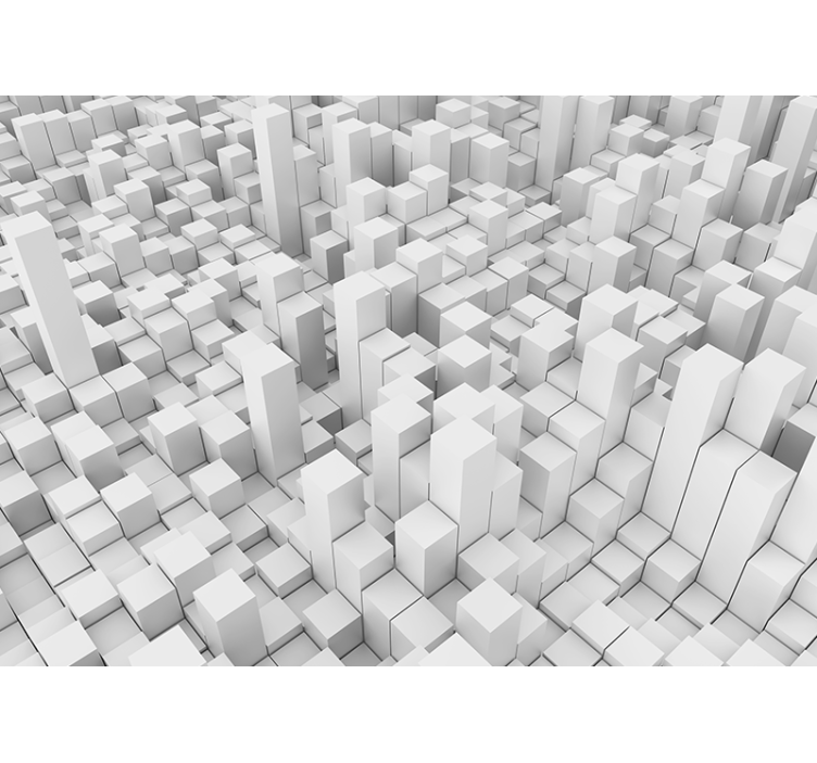 Geometriset monorakenteet abstrakti valokuvatapetti - Tenstickers