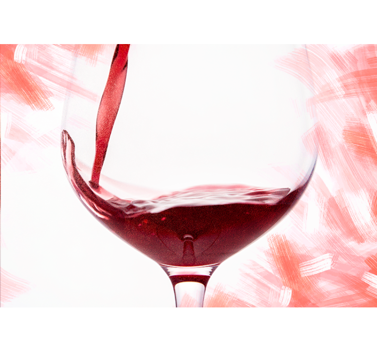 Lähikuva punaviini keittiö valokuvatapetti - Tenstickers