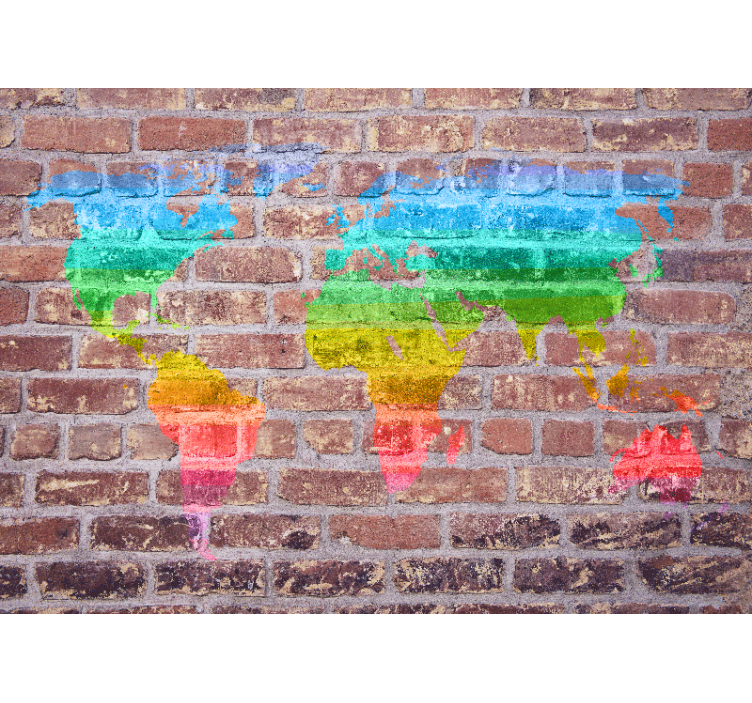 Värikäs maantieteellinen kuva valokuvatapetti - Tenstickers