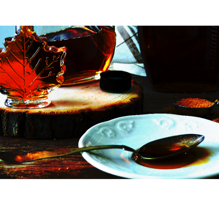 Vaahterasiirappiherkku graffiti valokuvatapetti - Tenstickers