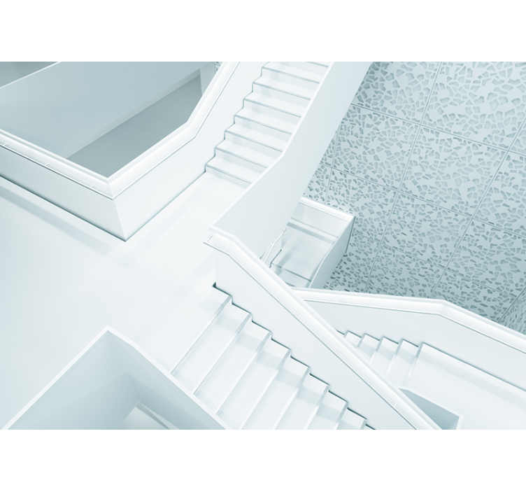 Abstrakti valokuvatapetti modernit arkkitehtoniset portaat - Tenstickers