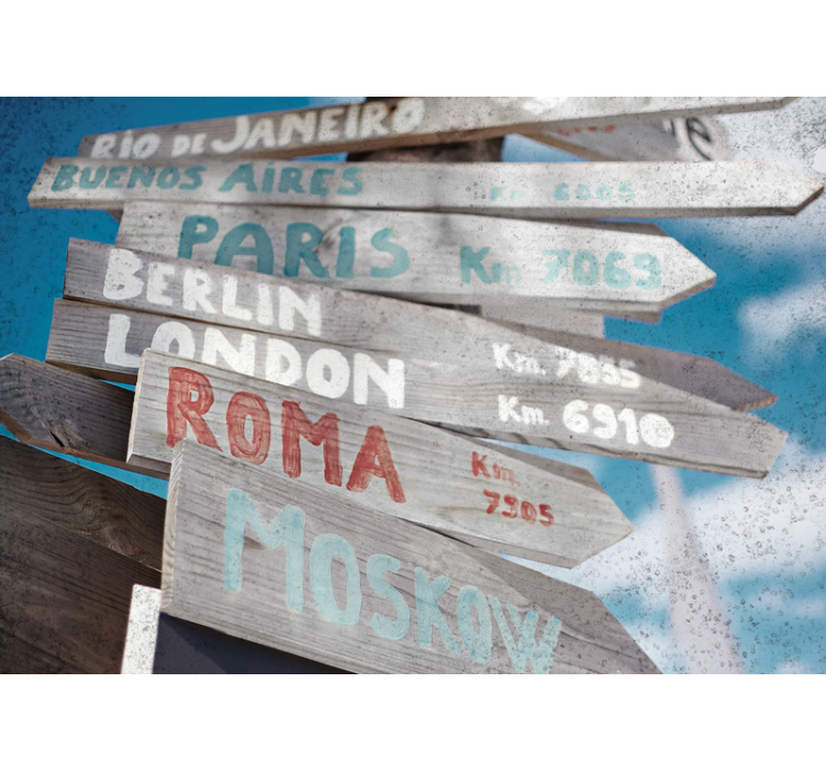 Globaalit kaupunkiohjeet kaupunki valokuvatapetti - Tenstickers