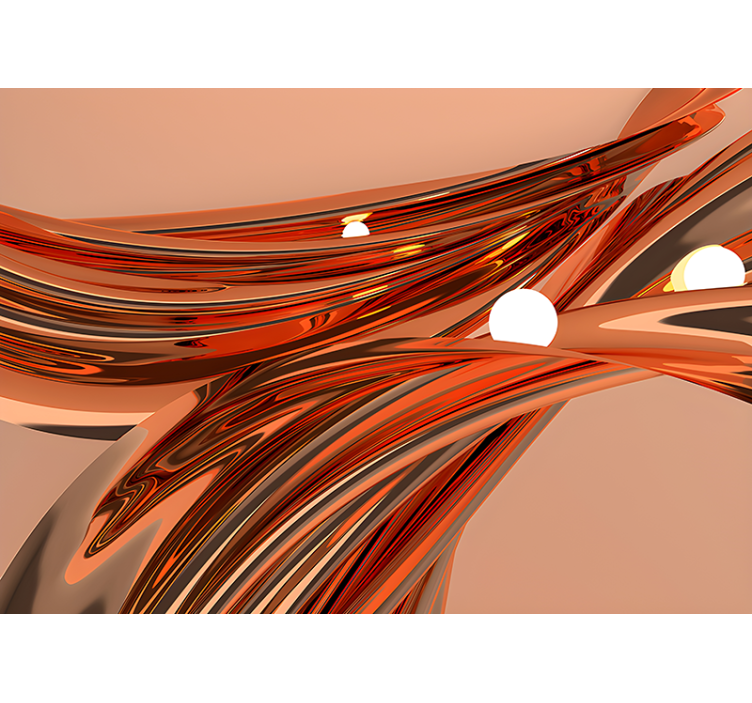 Virtaavat orgaaniset käyrät abstrakti valokuvatapetti - Tenstickers