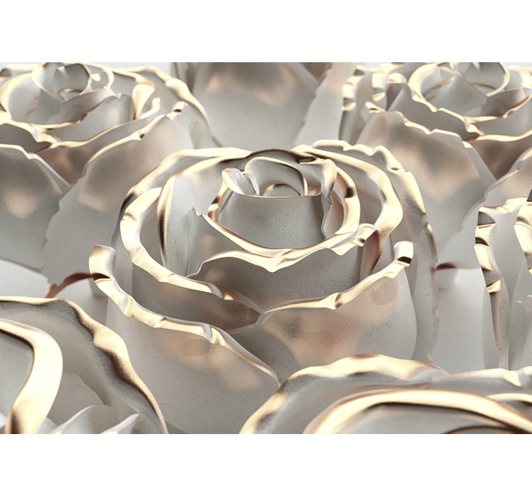 Elegantti ruusumuodostelma ruusu valokuvatapetti - Tenstickers