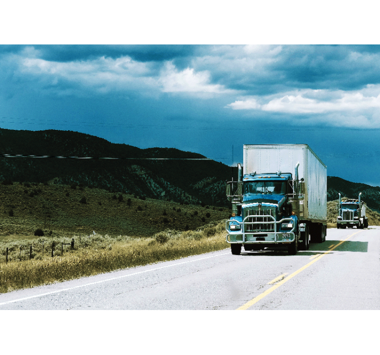 Moottorit moottoritiellä ajoneuvo valokuvatapetti - Tenstickers