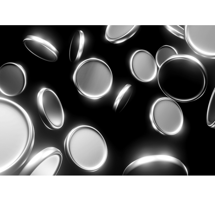 Ajelehtivat pyöreät muodot abstrakti valokuvatapetti - Tenstickers