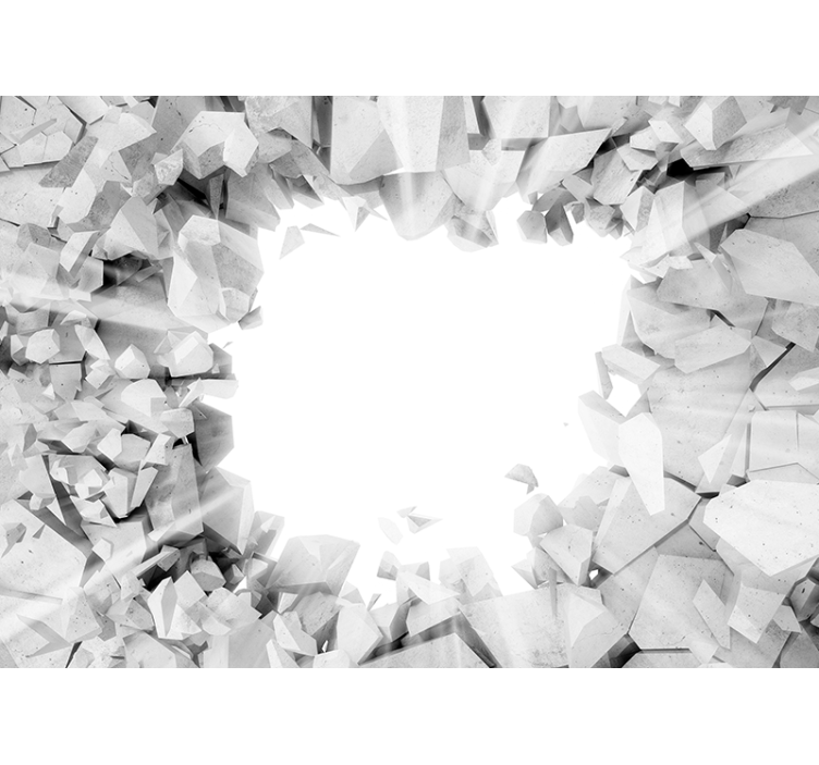 Rikki betonirakenne 3D valokuvatapetti - Tenstickers