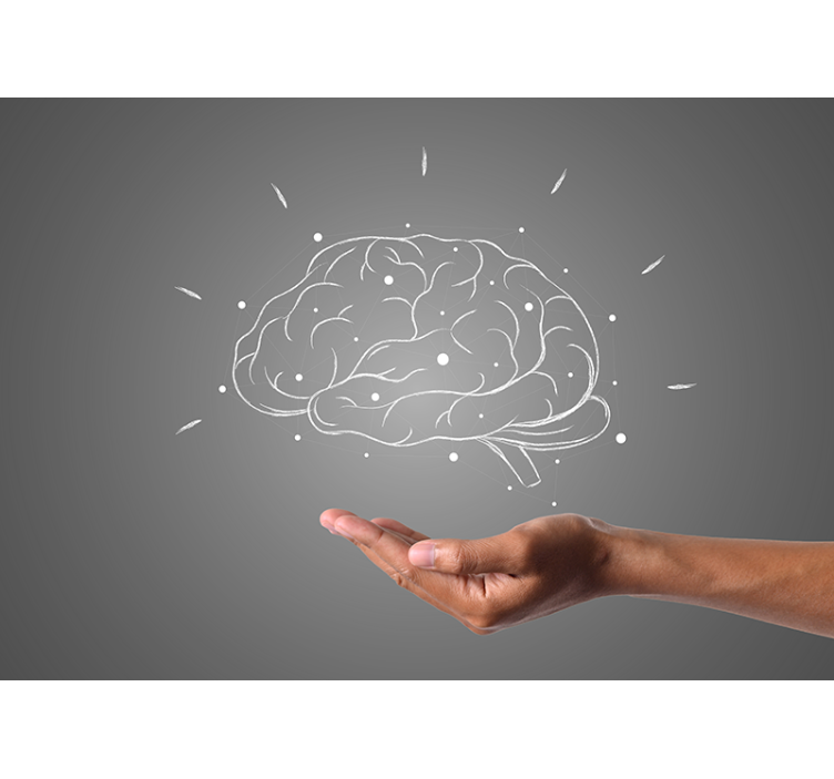 Aivojen käsitteen visualisointi lauseke valokuvatapetti - Tenstickers