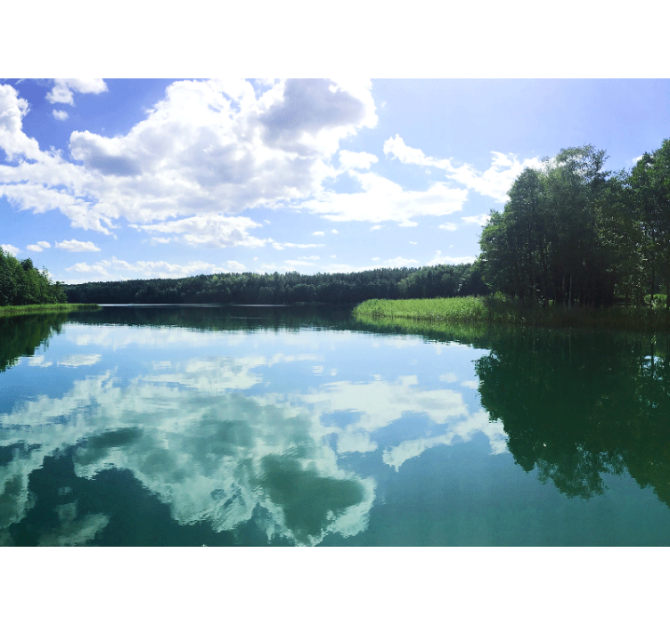 Rauhallinen heijastus järvi valokuvatapetti - Tenstickers