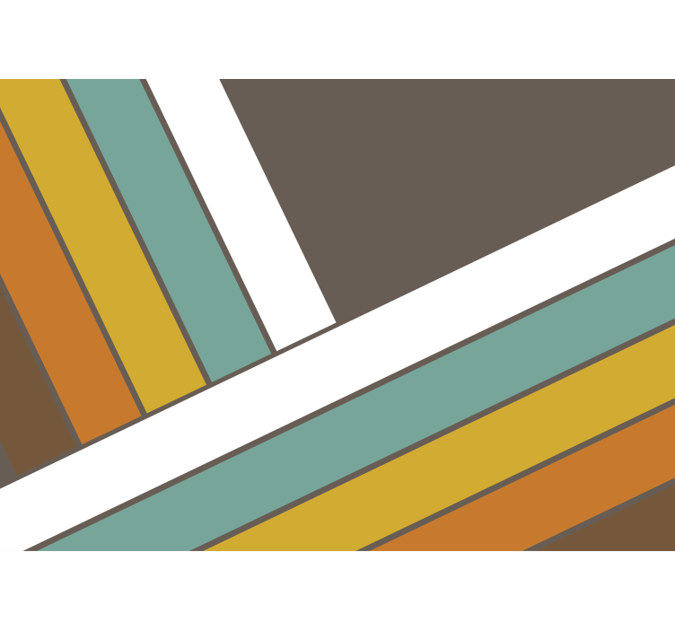 Retro 70-luvun raidat vintage valokuvatapetti - Tenstickers