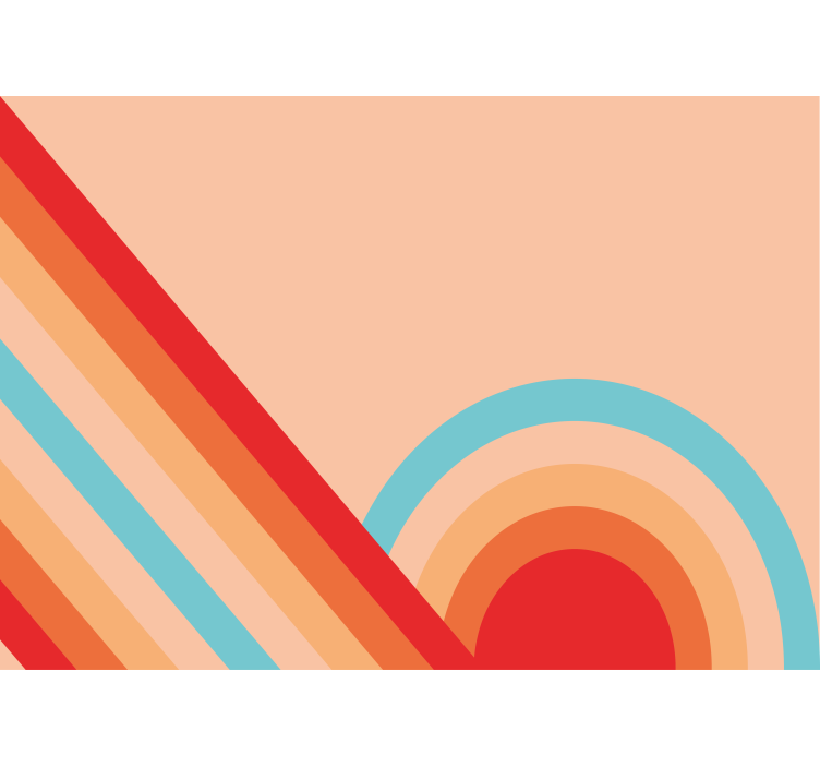 Retro geometriset kuviot valokuvatapetti - Tenstickers