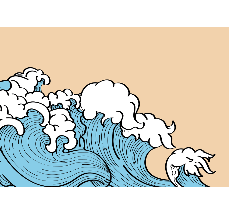 Luonto valokuvatapetti meriaaltomuotoilu - Tenstickers