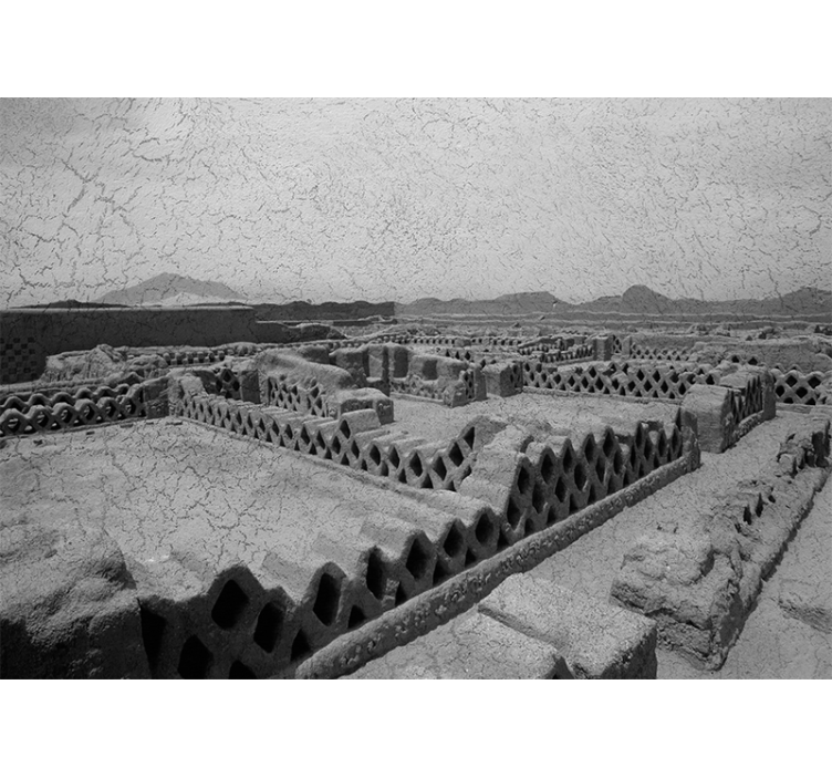 Aavikon maaston siluetti aavikko valokuvatapetti - Tenstickers