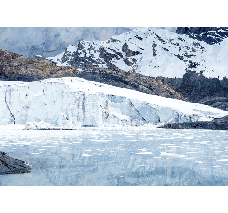Majesteettinen jäätikkövuoristovalokuvatapetti - Tenstickers