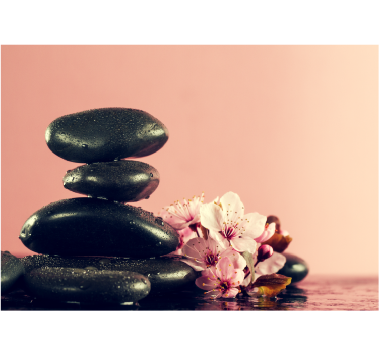 Rauhoittava maisema Muut kukat valokuvatapetti - Tenstickers