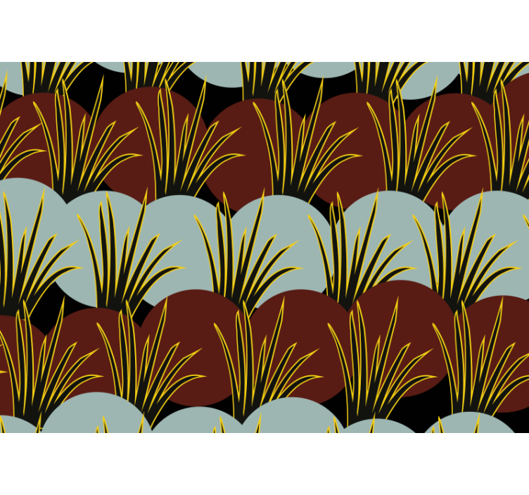 Tyylitellyt ruohopatternit luonto valokuvatapetti - Tenstickers