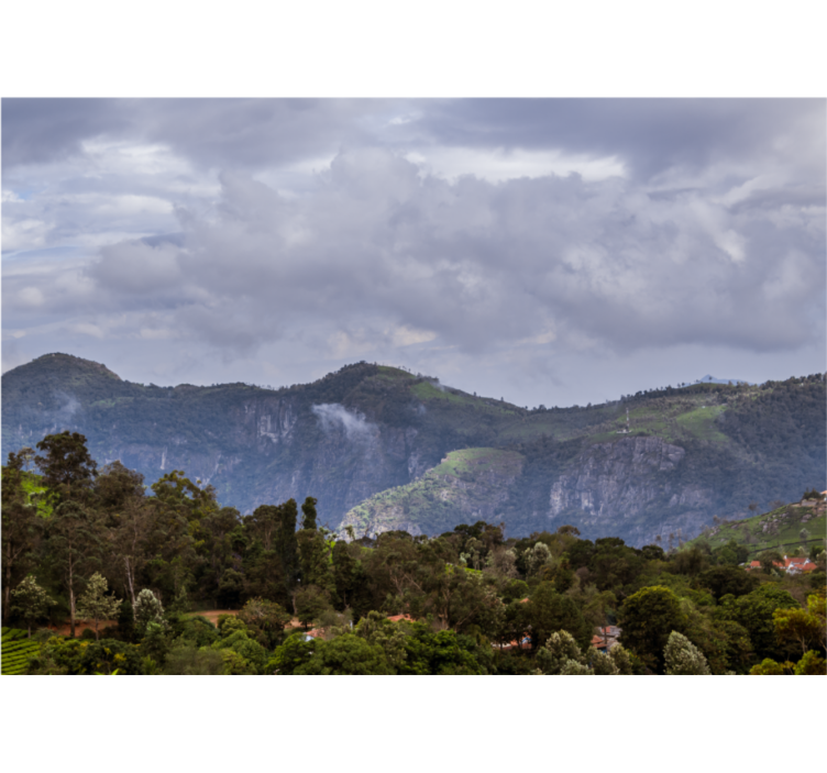 Rauhallinen vuoristomaisema valokuvatapetti - Tenstickers