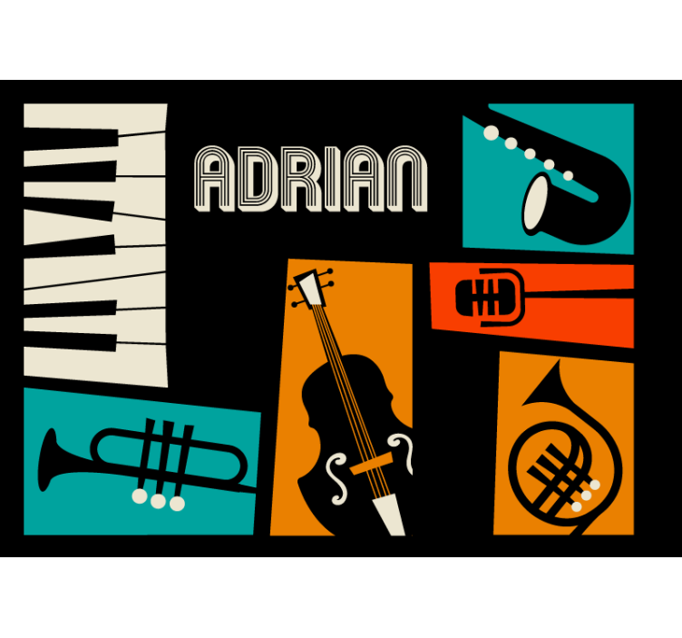 Värikkäät musiikkisoittimet valokuvatapetti - Tenstickers