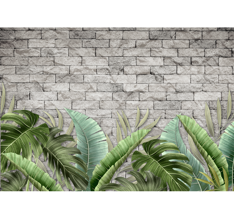 Lush tropical greens luonto valokuvatapetti - Tenstickers