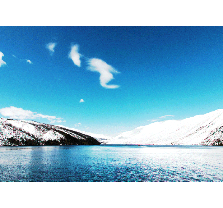 Lumihuippuiset vuoret maisema valokuvatapetti - Tenstickers