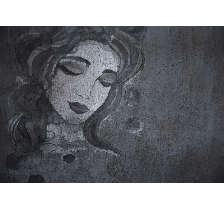 Elegantti naisen muotokuva taide valokuvatapetti - Tenstickers