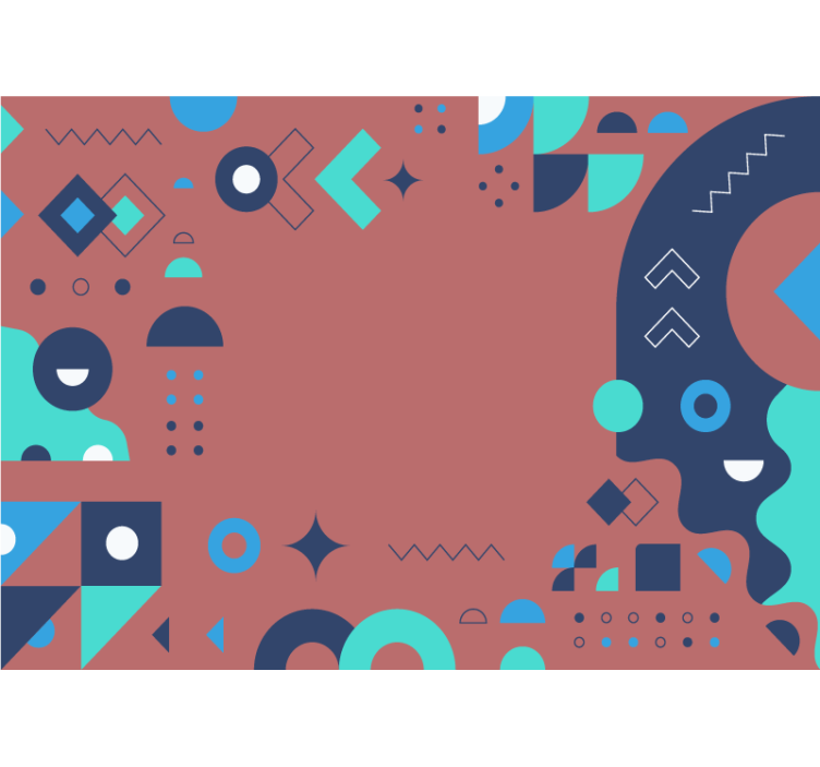 Abstrakti valokuvatapetti geometrisella kuviolla - Tenstickers