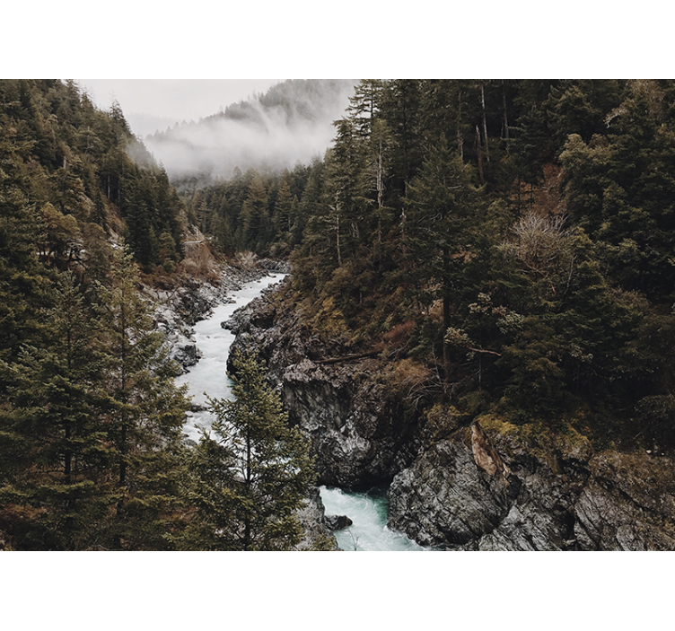 Majesteettinen joki maisema luonto valokuvatapetti - Tenstickers