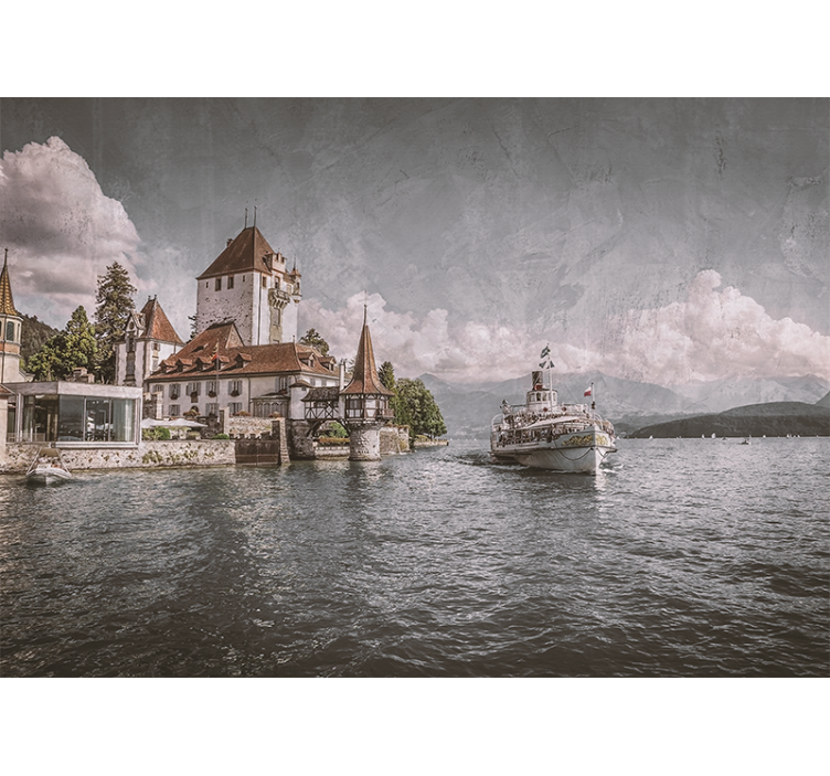 Perintölinnoituksen maisema valokuvatapetti - Tenstickers