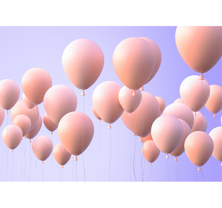 Ilon ilmapallomomenteilla rakkaus valokuvatapetti - Tenstickers