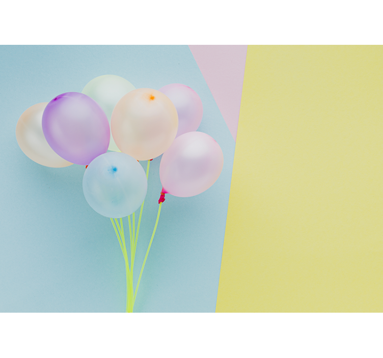 Värikkäät ilmapallot lasten makuuhuoneen valokuvatapetti - Tenstickers