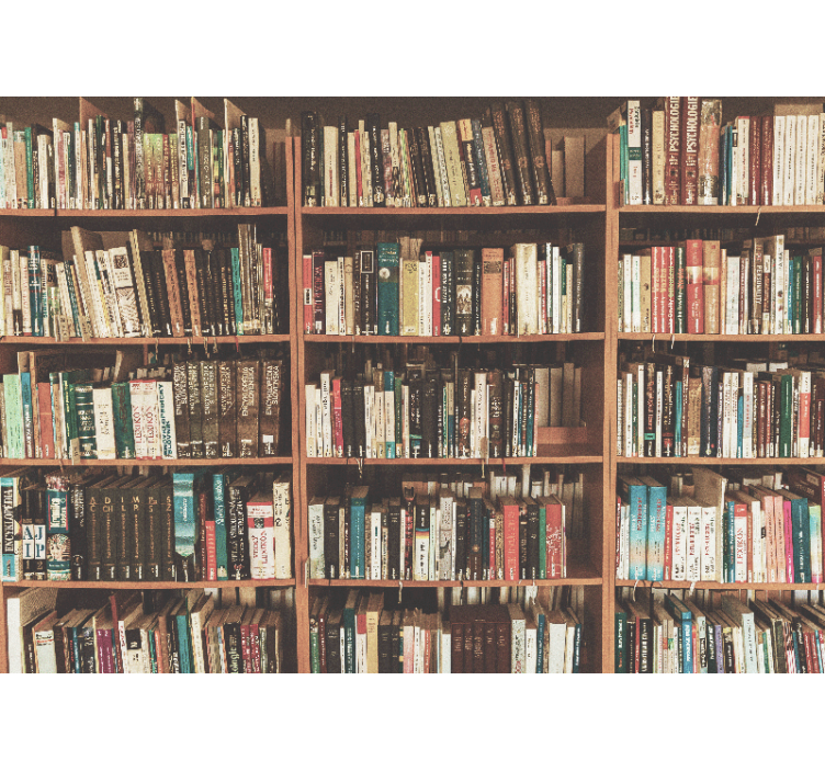 Taide valokuvatapetti kirjasto ja kirjallisuus - Tenstickers