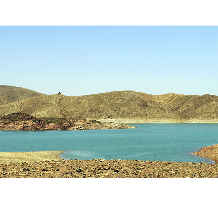 Rauhallinen vuorijärvi valokuvatapetti - Tenstickers