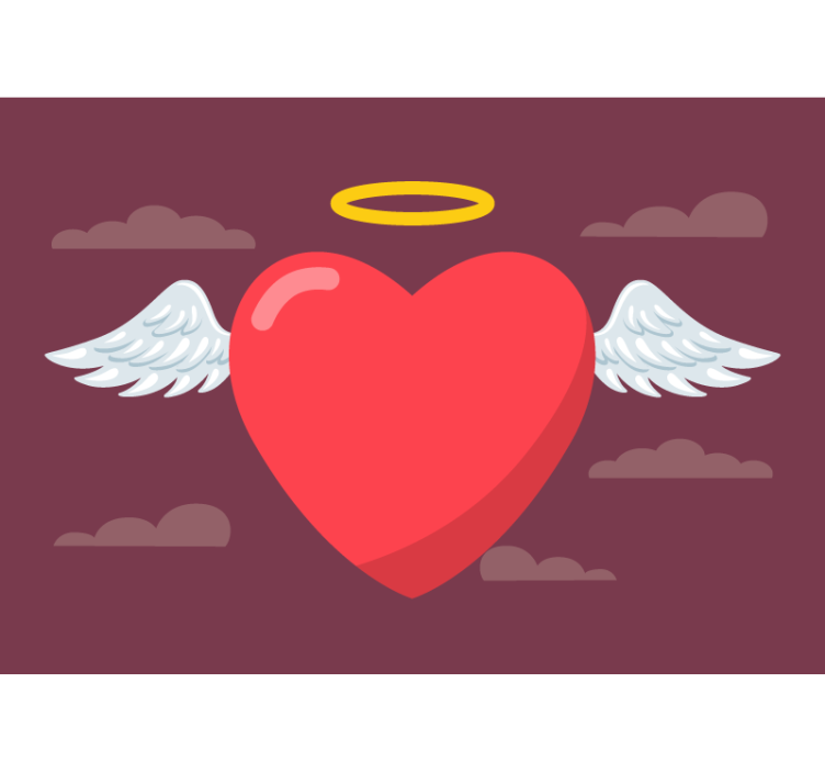 Rakkaus siivillä valokuvatapetti - Tenstickers