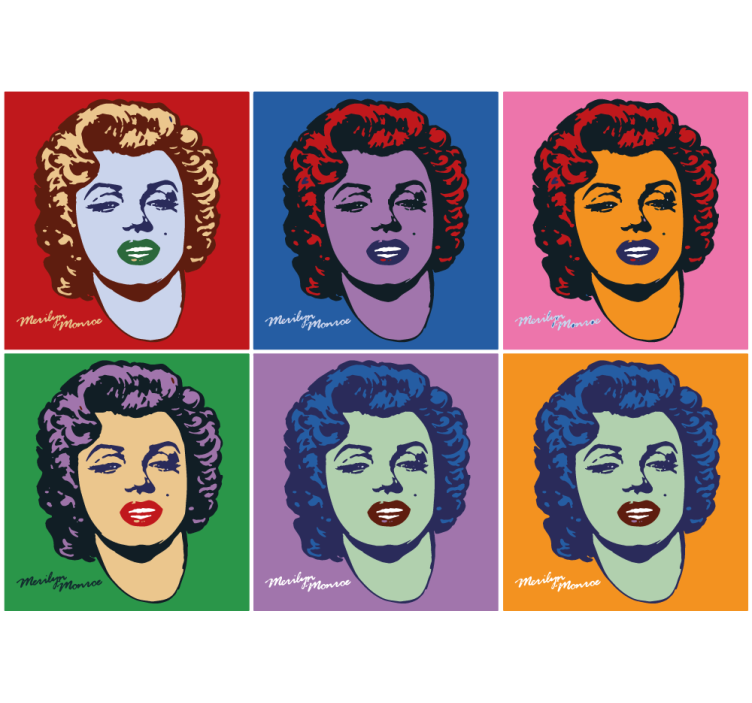 Pop art marilyn monroe valokuvatapetti kaupunki taide - Tenstickers