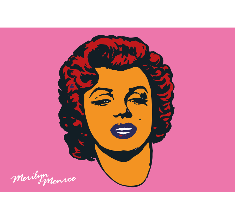 Marilyn monroe alkuperäinen pop-taide valokuvatapetti kaupunki ta - Tenstickers