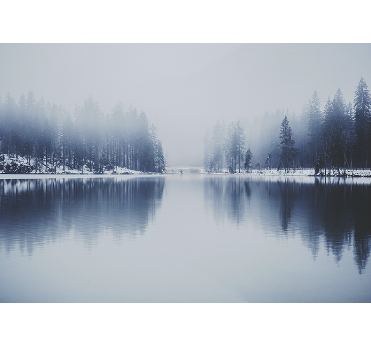 Luonto valokuvatapetti rauhallinen järvimaisema - Tenstickers