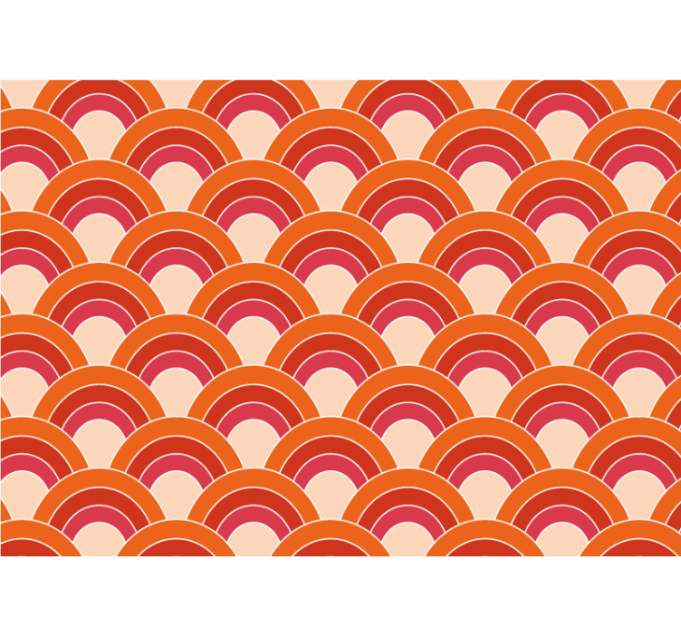 Kerrosmainen pyöreä kuvio valokuvatapetti - Tenstickers