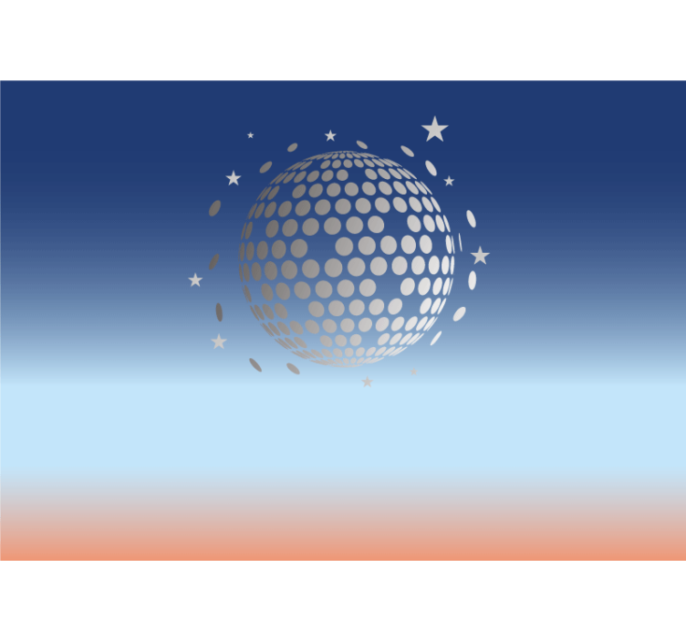 Musiikki valokuvatapetti disco-pallokuviolla - Tenstickers