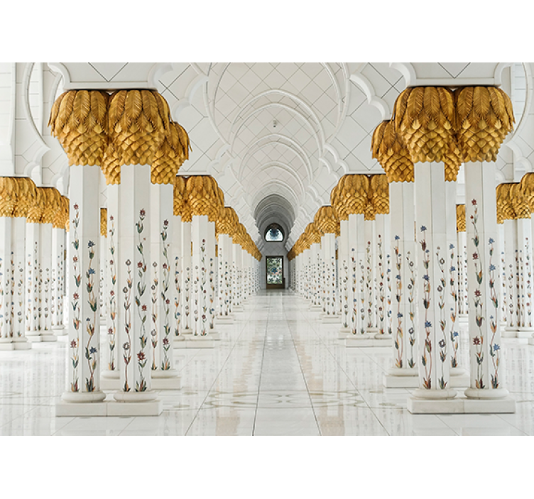 Afrikkalainen valokuvatapetti majesteettinen pylväshalli - Tenstickers