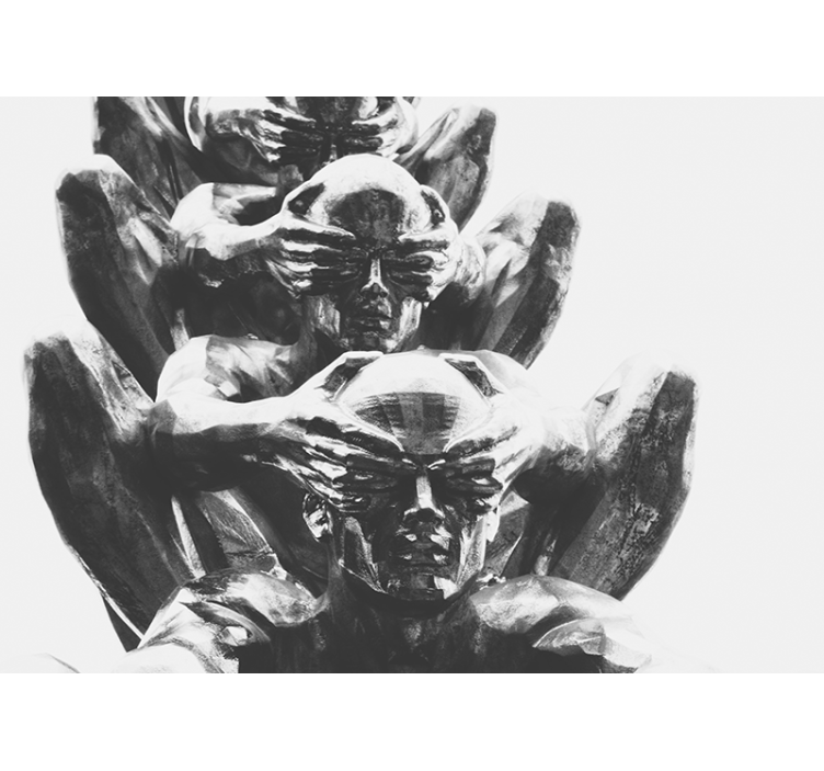 Abstraktit ihmishahmot taide valokuvatapetti - Tenstickers