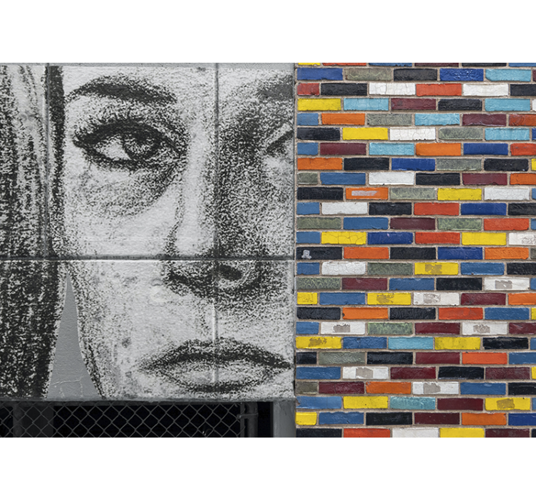 Käsin piirretty nainen portait valokuvatapetti klassinen taide - Tenstickers