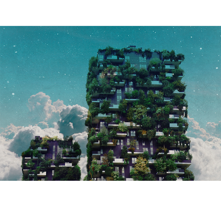 Luonto valokuvatapetti vihreä pystysuora puutarha - Tenstickers