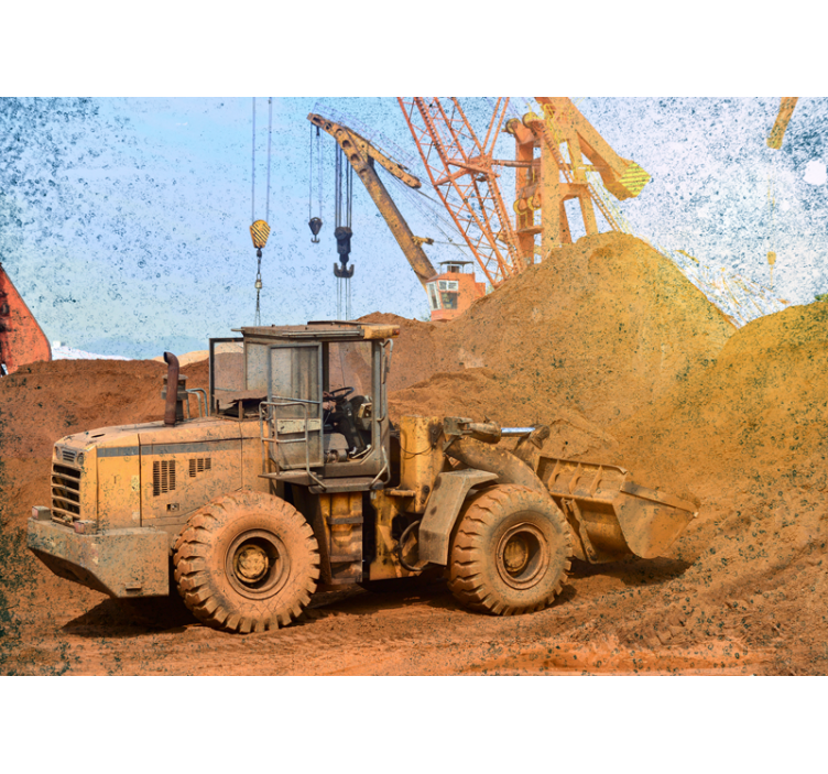 Rakennuskuormaimen ajoneuvo valokuvatapetti - Tenstickers