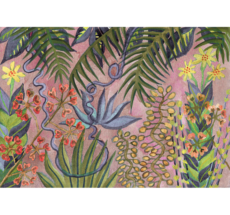 Tropiikin kasvit valokuvatapetti - Tenstickers