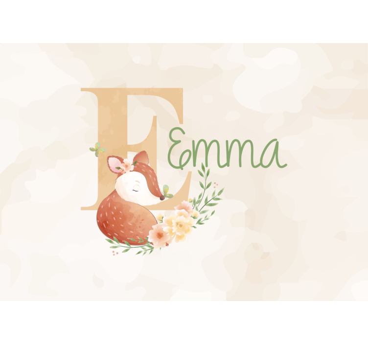 Personoitu kettuaiheinen tapetti lastenhuoneeseen - Tenstickers