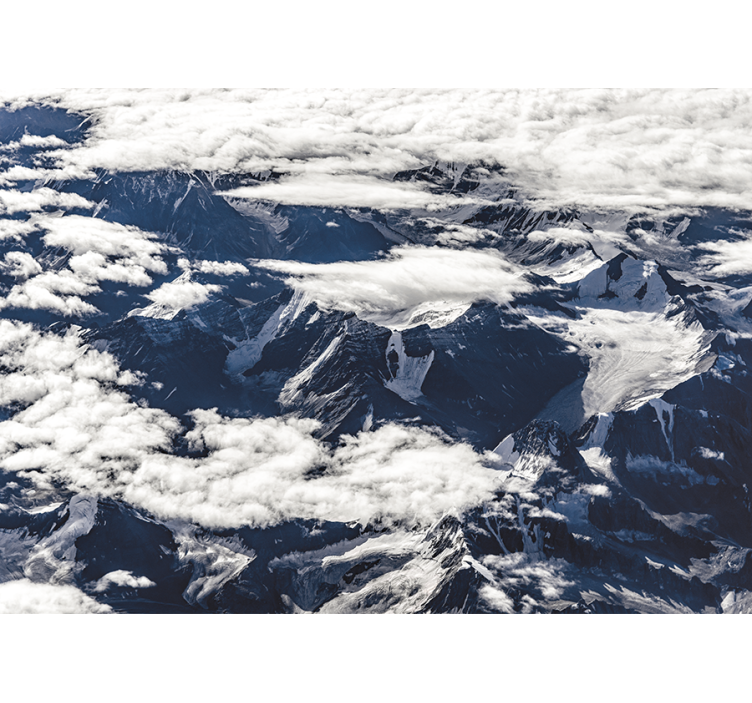 Majesteettinen vuoristonäköala valokuvatapetti - Tenstickers