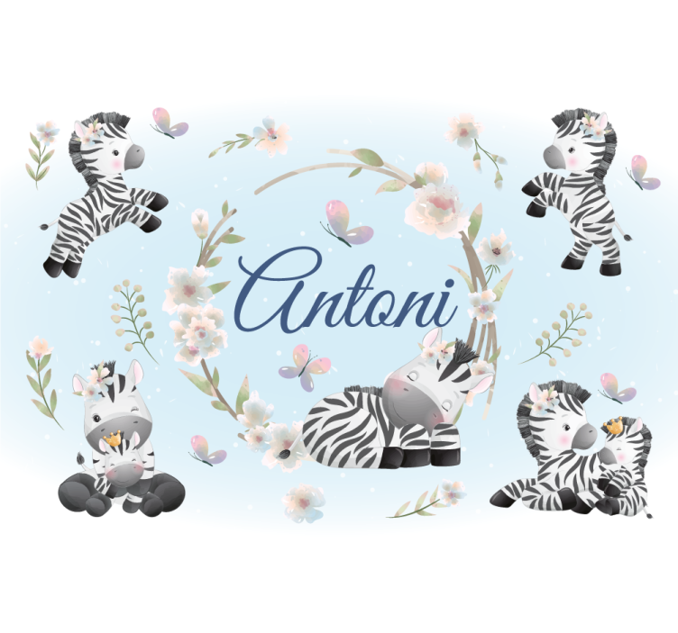 Zebra leikkiaika kuvioeluontovalokuvatapetti - Tenstickers