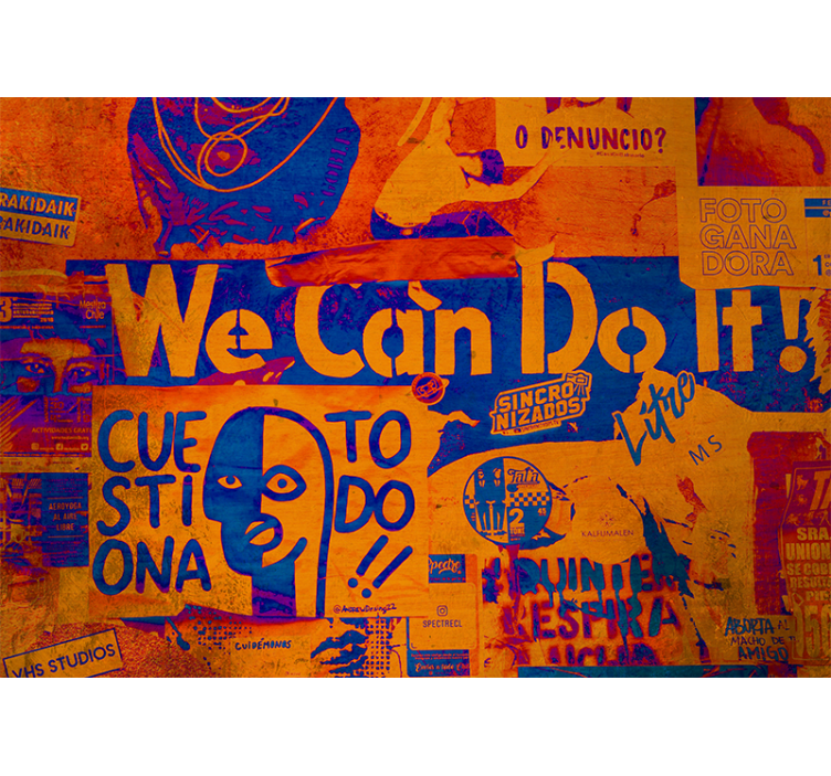 Voimaantumisen ilmaisu graffiti valokuvatapetti - Tenstickers
