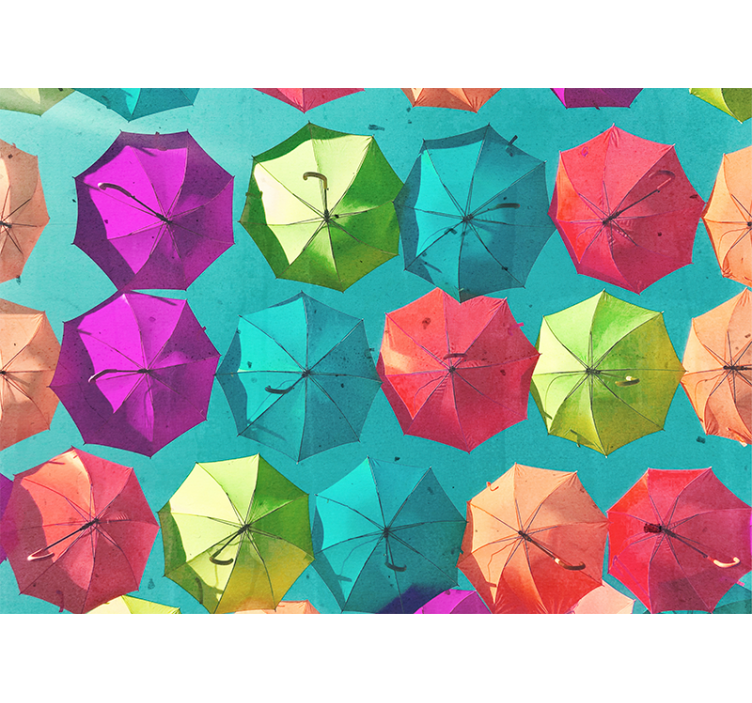 Värikäs sateenvarjotapetti - Tenstickers