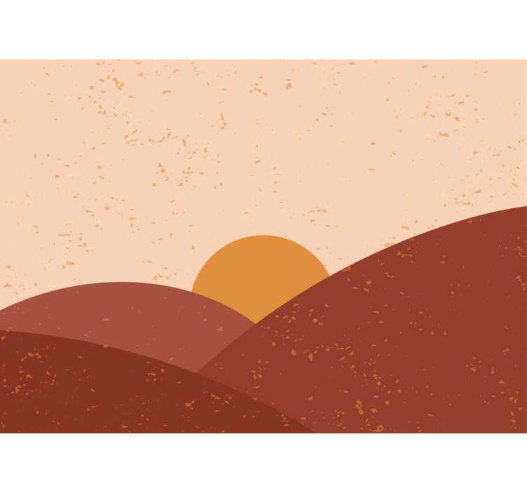 Hämärä huippujen ylle maisema valokuvatapetti - Tenstickers